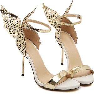 Sophia Webster brand new evangeline Gold and white